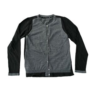 Hugo Boss Women's Gray & Black Cardigan Sweater Size Fits S